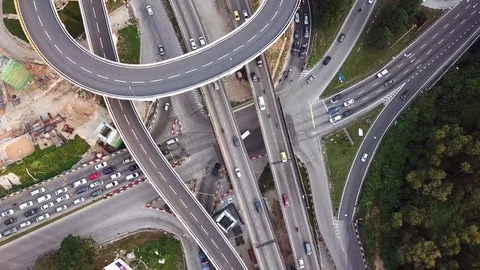 View of traffic on freeway Stock Footage 83726191