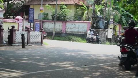 View of traffic in a junction in India Video stock 202142143