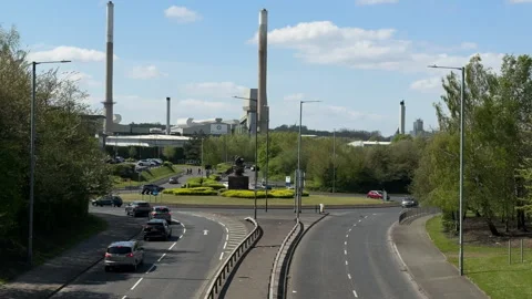 View of traffic in Linkway E  St Helens Merseyside UK Video stock 333241657