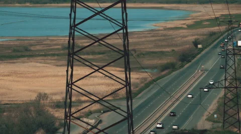 View of Traffic on a ukrainian road Stock Footage 64992062