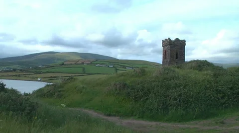 View of trail leading to Dingle Bay in Ireland Stock Footage 40299466