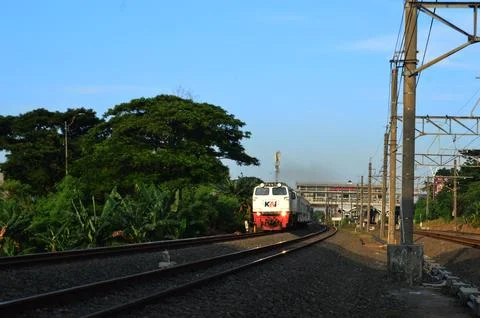 View of the train arriving Stock Photos