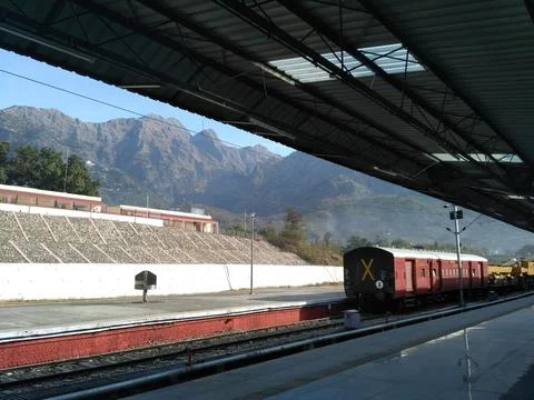 A view of train bogie parked at Katra Railway Station Stock Photos