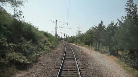 View from the train cab Видео 11076499