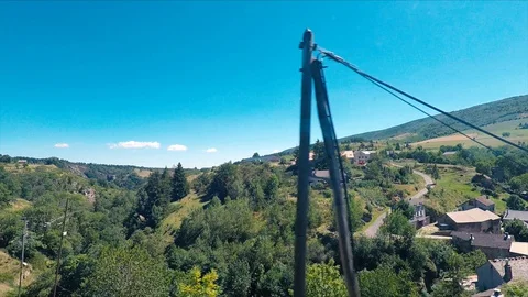 View from a train in countryside 스톡 동영상 127652329