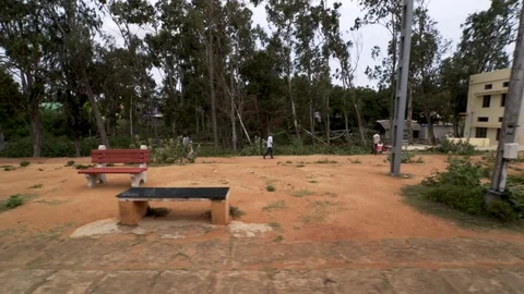 View from a train in Kerala. India. Video stock 93623951