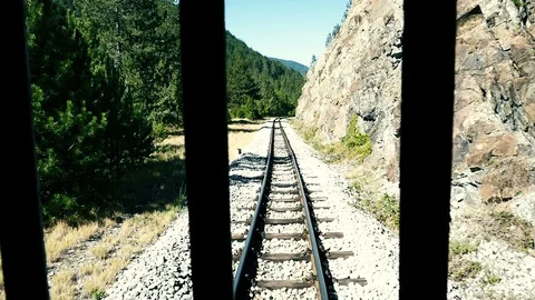 View from the train with prisoners Stock Footage 87625233
