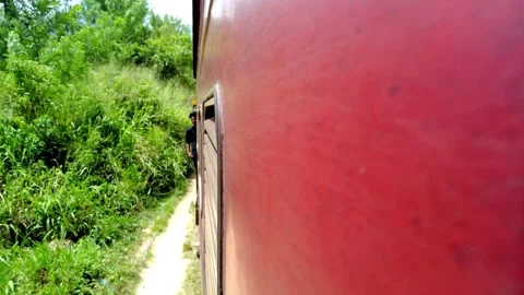 A view from the train riding from Demodara to Ella Stock Footage 315337034