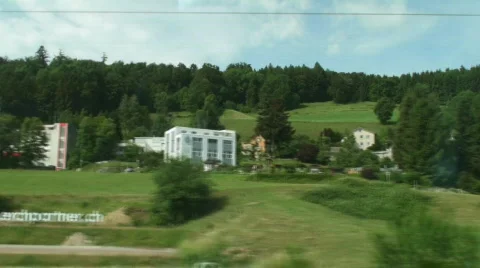 View from train on the settlement Video stock 729131