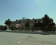 View of train station across road SD Footage