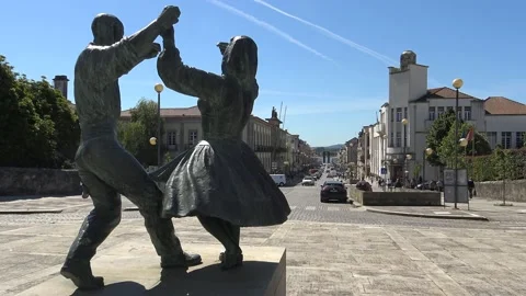 View from the train station, Viana do Castelo Video stock 156100548