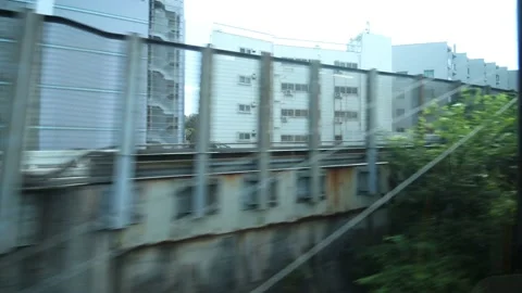 View from the train in Tokyo Japan. Stock Footage 220097787