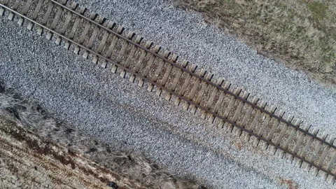 A view of train tracks south of Bowling Green KY Vidéo 343032385