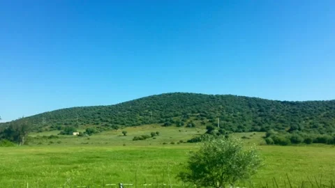 View from train window beautiful landscape Stock Footage 152760736