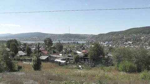 The view from a train window Stock Footage 28494112