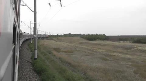 The view from a train window Stock Footage 28502513