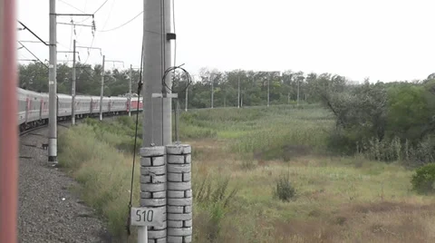 The view from a train window Stock Footage 28503179