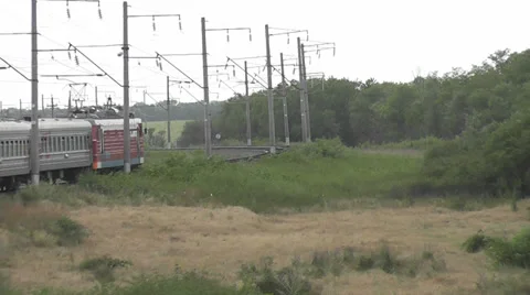 The view from a train window Stock Footage 28503326