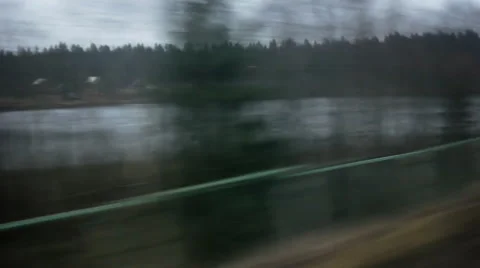 View From A Train Window. Stock Footage 47079945