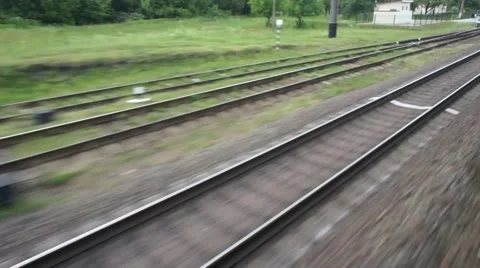 View From The Train Window Stock Footage 52554331