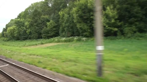 View From The Train Window Stock Footage 52554354
