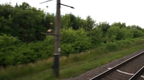 View From The Train Window Stock Footage 52554380