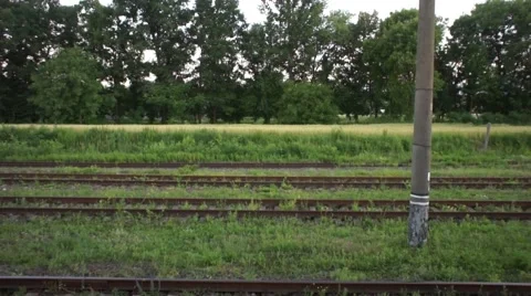 View From The Train Window Stock Footage 52554416
