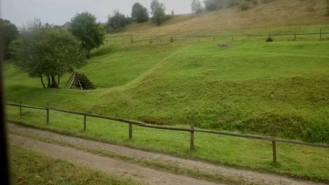 View from the train window Stock Footage 71615559