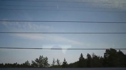 View from the train window Stock Footage 74005388