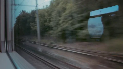The view from the train window Video stock 85224117