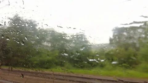 View from a train window. Stock Footage 94355635