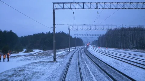 View from train window Stock Footage 104803674