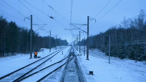 View from train window Stock Footage 104803711