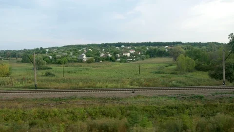 View from the train window Stock Footage 114827128