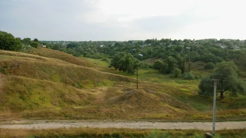 View from the train window Stock Footage 114827141