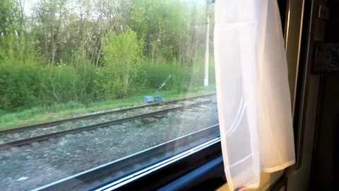 View from the train window Stock Footage 116047202