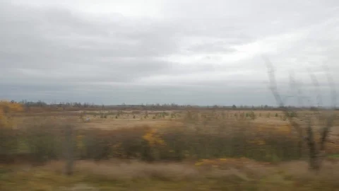 View from the train window  Stock Footage 118751216