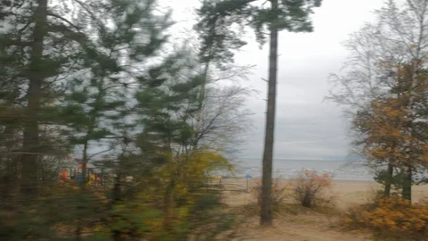 View from the train window  Stock Footage 118751217