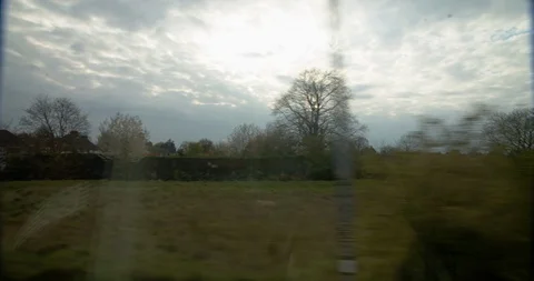 View from train window Stock Footage 123698403