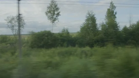 View from the train window Vídeos de archivo 201385329