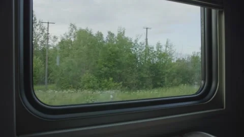 View from the train window Vídeos de archivo 201385457