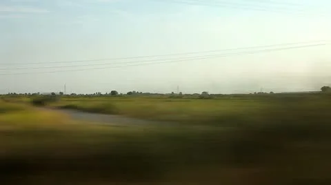 View from train Window, full HD video, 1920X1080 No#5 Video stock 8916677