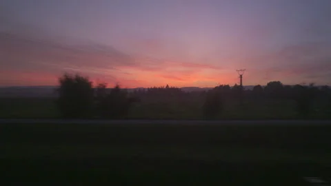 A view from the train window of an interesting landscape Stock Footage 253431955