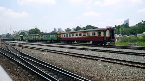 View from train window moving. Stock Footage 89718139