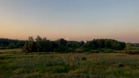 View from the train window in summer Stock Footage 210149020