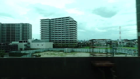 View from the train window in Tokyo Japan, 120fps Stock Footage 135033452
