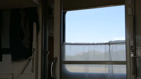 View from the train's window Stock Footage 102845060