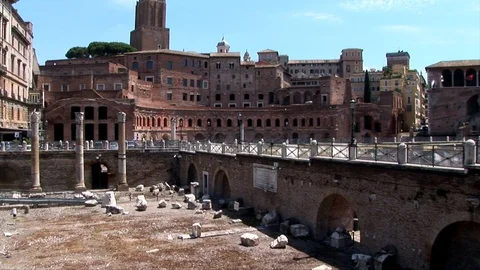 A view of Trajan’s Forum In Rome 스톡 동영상 101882028