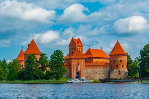 View of Trakai castle in Lithuania Stock Photos