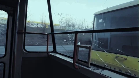 View from the tram windows Stock Footage 125088526